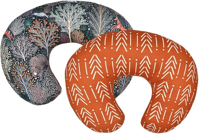 Boyoung Stretchy Nursing Pillow Covers Ultra Soft Slipcovers for Breastfeeding for Baby Girls Boys, Feeding Pillow Cover Fits Standard Infant Support Pillows Positioners Nursing Pillow Case