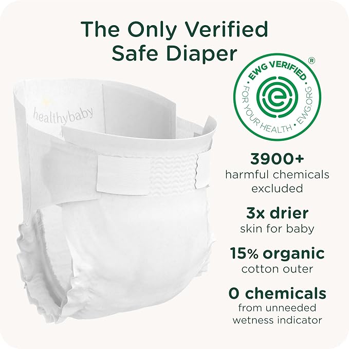 Our Diapers | EWG Verified Safe & Plant-Based Diapers | Leak Protection | Soft Organic Cotton Shell | Chlorine-Free Diaper for Sensitive Skin | Size 4 (22-32 lbs) 108 Count
