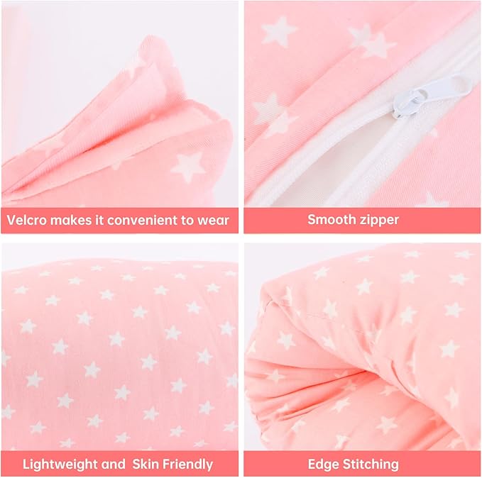 Nursing Arm Pillow with Detachable Magic Tape,Soft Cotton Bottle Nursing Arm Pillows for Newborn,Breastfeeding Pillows for More Support for Mom and Baby,Ergonomic Feeding Pillow