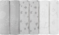 Maliton Muslin Swaddle Blankets for Newborn, 6-Pack Breathable Receiving Blanket (27" x 27") Soft Baby Blankets for Girls and Boys, Baby Burp Cloth with 3-Layer Cotton Design for Infant Wrap(Universe)