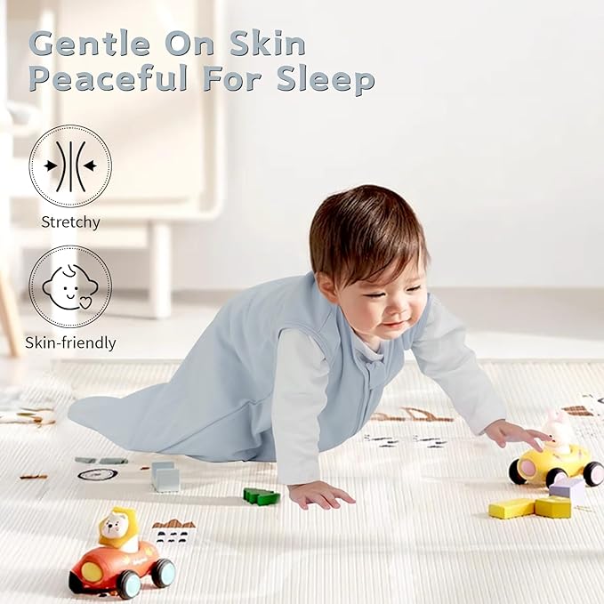 Baby Sleep Sack 0-6 Months,100% Cotton TOG 0.5 Wearable Blanket for Newborn and Infant, 3 Pack 2-Way Zipper Lightweight Sleeping Bags for Toddler
