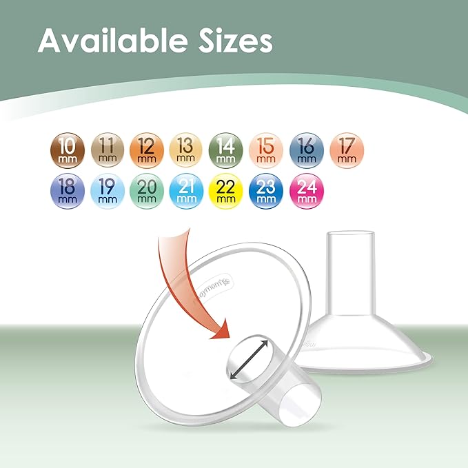 Maymom MyFit Crater Series 12mm Two-Piece Design Small Breastshield Compatible with Medela Breast Pump Parts; Replace Medela Shields; Fit Flex Connector; 2pc