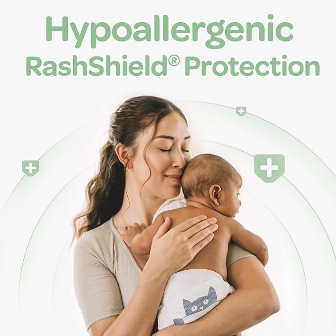Parasol Clear+Dry Disposable Diapers and Clear+Pure Wipes, RashShield Protection, Size 3 (16-28 lbs), Diaper Bundle of 192 Diapers & 240 Wipes
