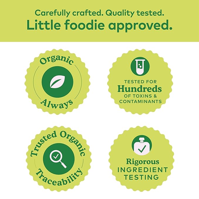 Plum Organics Variety Pack, 12+ Months - Mighty 4 Food Group Blend - Organic Fruit and Veggie Toddler Food Pouches - 4 oz Pouch (Pack of 8)
