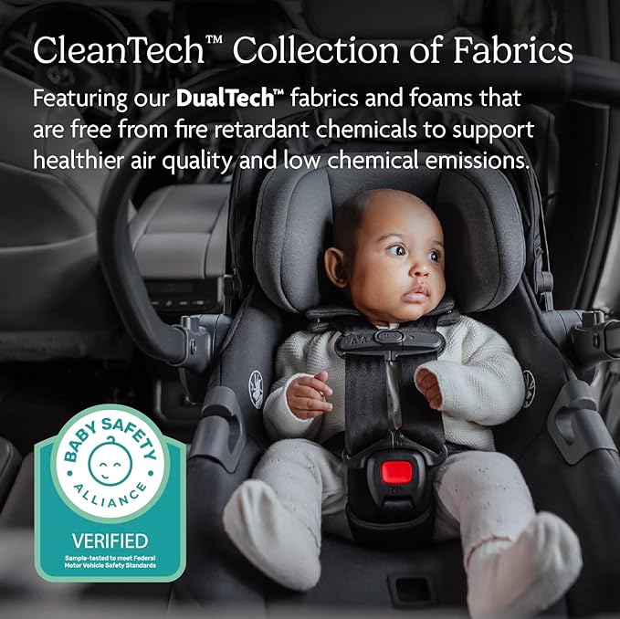 UPPAbaby Aria V2 Lightweight Infant Car Seat - Just Under 6 lbs - Base with Load Leg + Infant Insert + All-Weather FootCover Included - Direct Stroller Attachment - Greyson (Charcoal Mélange)
