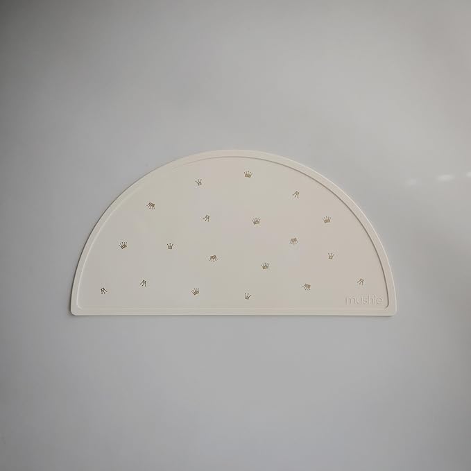 mushie Silicone Placemat for Kids | BPA-Free Non-Slip Design (Crowns)
