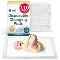 Reli. Disposable Changing Pads for Baby (110 Pack) | 18" x 24" Disposable Diaper Changing Pads, Large | Super Absorbent, Leak-Proof Liners | Waterproof, Quick Dry Underpads (White)