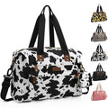 Pritent Diaper Bag Tote - Diaper Baby Bags with Pacifier Case, Shoulder Straps, Stroller Clips, Waterproof Large Mommy Maternity Bag Travel Baby Bag for Mom and Dad, Cowprint, Medium
