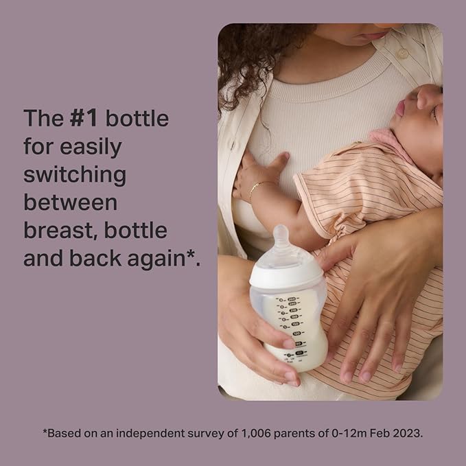 Tommee Tippee Natural Start Anti-Colic Baby Bottles - 9oz, Newborn 0+, Slow Flow, Pink (Pack of 12)