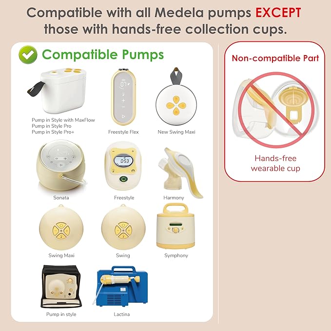 Maymom MyFit Comfy Series 15 mm Two-Piece Design Breastshield Compatible with Medela Breast Pump Parts; Replace Medela Shields; Fit MaxFlow Flex Connector; 2pc