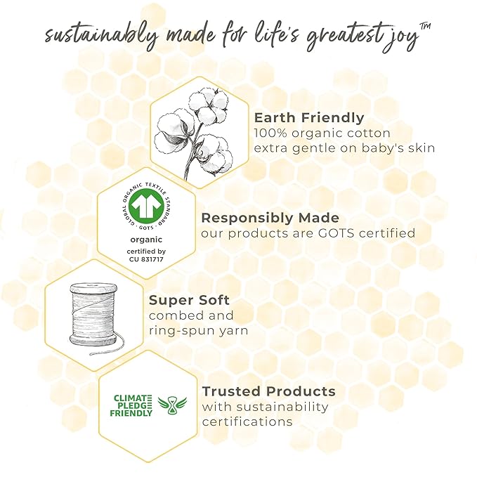 Burt's Bees Baby Organic Baby Bibs – 100% Cotton Newborn Infant Bibs for Baby Boys & Girls