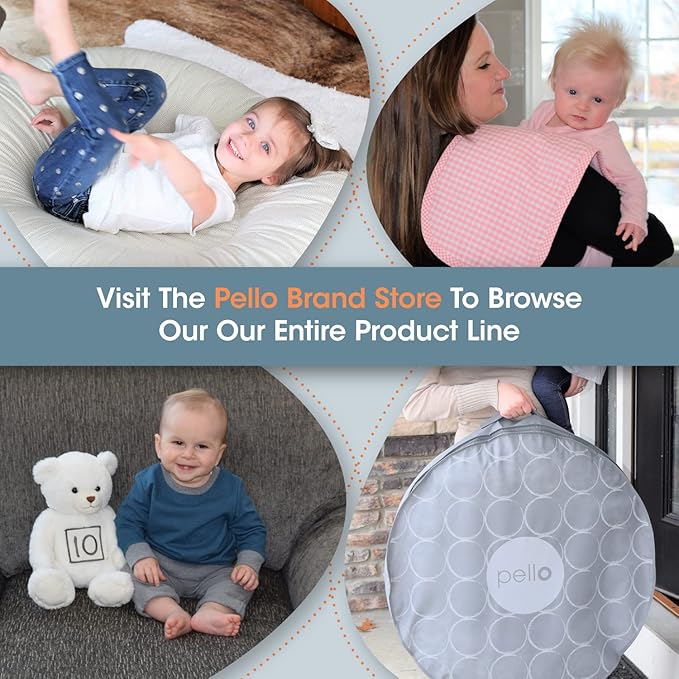 Pello Comfy Cradle Nursing Arm Cushion, Breastfeeding and Bottle Feeding Pillow, Head Support, Reversible Adjustable Nursing Cushion for Newborn. (Oxford/Blue)