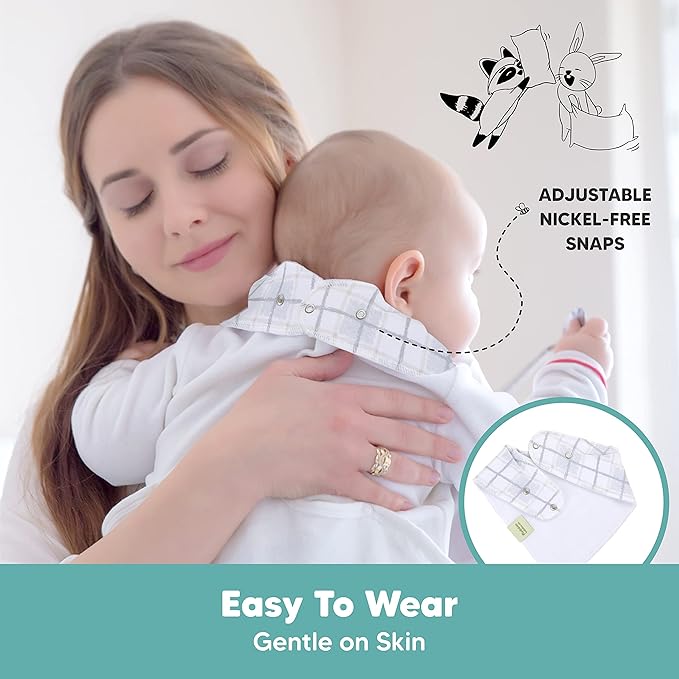 8-Pack Organic Baby Bandana Bibs for Boys, Girls - Super Absorbent Triangle Baby Bibs for Drooling and Teething Infant, 100% Cotton Extra Soft for Newborn, Infant 0-36 Months (Constellation)
