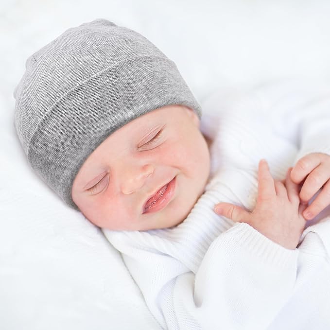 DRESHOW BQUBO 8 Pack Unisex Baby Beanie Hat Infant Toddler Kid Hats Baby Soft Cute Knit Cap Nursery Beanie