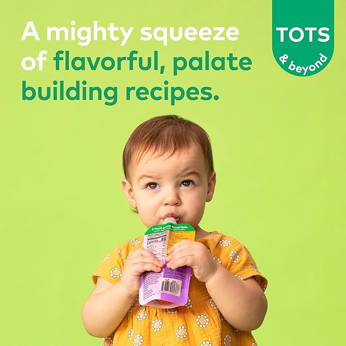 Plum Organics Mighty Morning Organic Toddler Food - Banana, Kiwi, Spinach, Greek Yogurt, and Barley - 4 oz Pouch (Pack of 6) - Organic Fruit and Vegetable Toddler Food Pouch