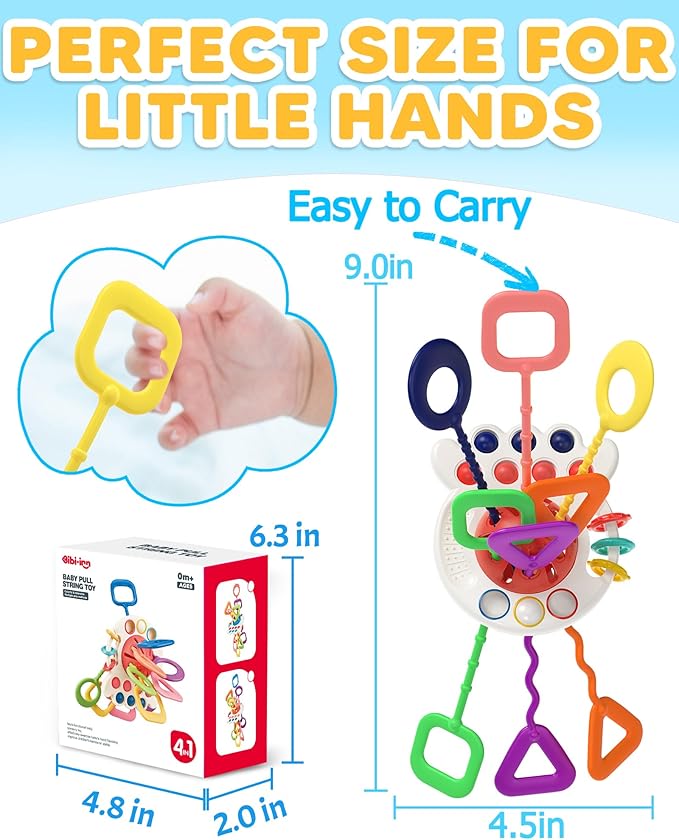 Tonberless Baby Sensory Montessori Toys for 6-12-18 Months, Toddler Teething Toy Birthday Gift Travel Toys for 1 2 3 Year Old Boy Girl Infant 8 9 10 Months Old