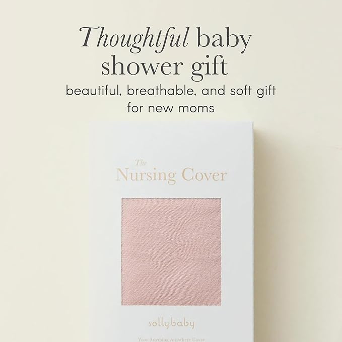 Solly Baby Nursing Cover, Ultra-Breathable, Lightweight Breastfeeding Cover-Up, Buttery-Soft Fabric, Universal Fit, Postpartum Essentials, Newborn Must Haves, Basil