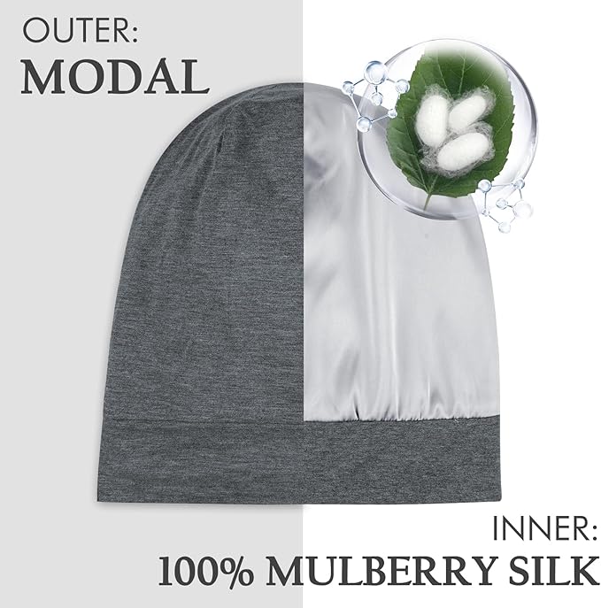 OLESILK Silk Toddler Bonnet 6-36 Months: 100% Mulberry Silk & Modal, Anti-Frizz for Curly Hair, Adjustable Fit Growing Baby