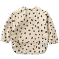 ARI MES Long Sleeves Waterproof Baby Bibs for Eating - Black Spots, Large- Wearable, Coverall for Toddler, Long Sleeve Bib, Smock for Toddler, Apron for Feeding - Applicable for 6-72 Months