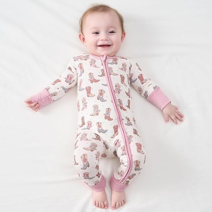 pureborn Baby Infant Boys Girls Sleeper Snug Fit Viscose from Bamboo Pajamas 0-24 Months