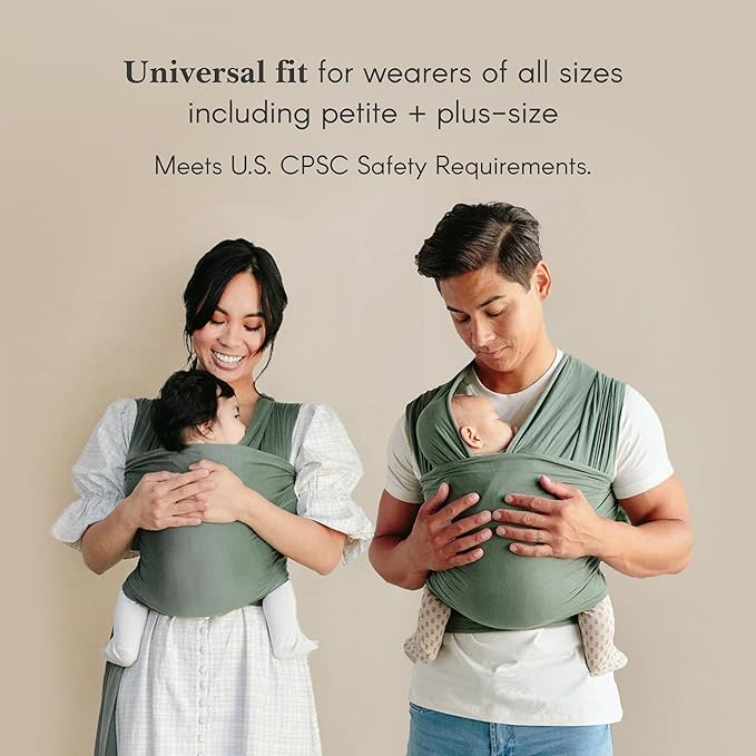Solly Baby Wrap, Buttery-Soft Baby Carrier Newborn to Toddler 8-25 Lbs., Lightweight & Hands-Free Wrap, Breathable Summer Carrier, Baby Wearing & Postpartum Essential, New Mom Gift, Driftwood Stripe