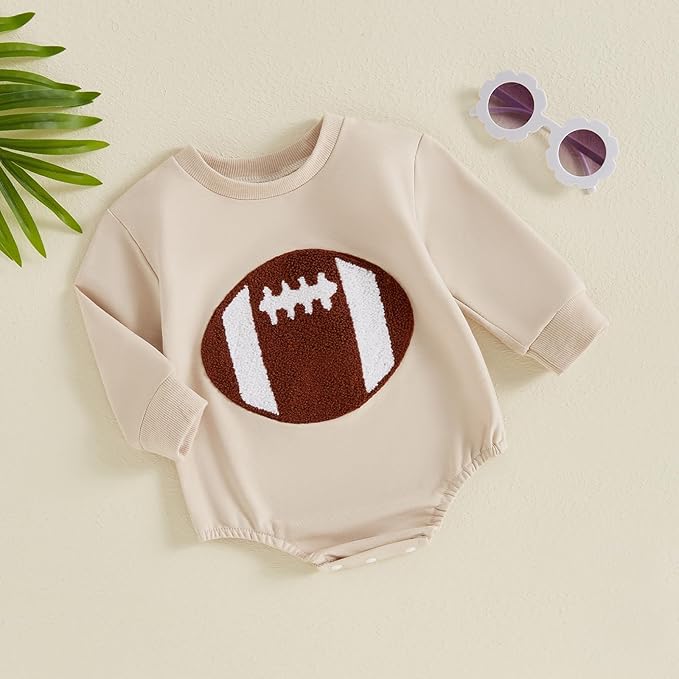 VISGOGO Newborn Infant Baby Boy Girls Oversized Romper Little Dude Sweater Onesie Coming Home Outfit Neutral Clothes