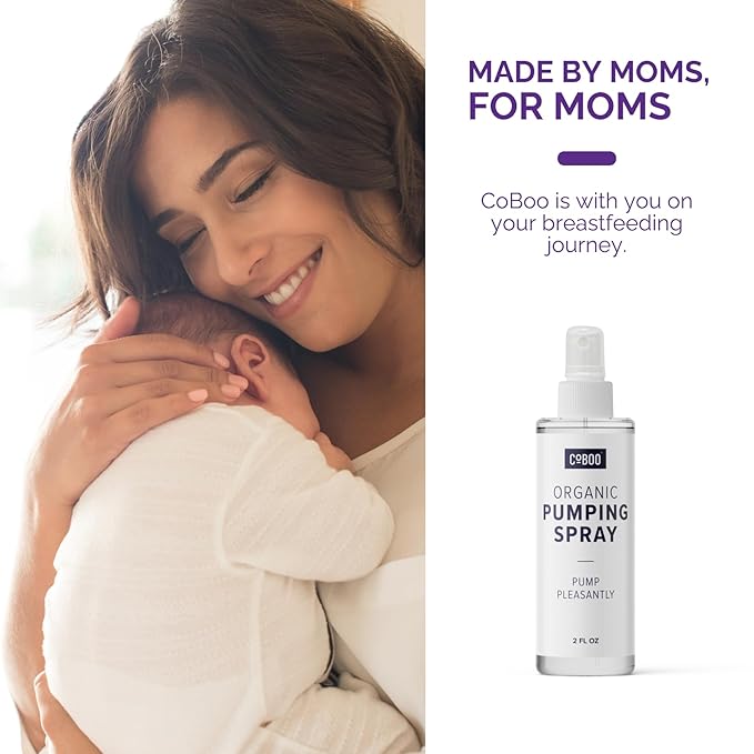 Pumping Spray 2 Fl Oz | Organic Skin Lubricant for Breast Pumping | Pump Flange Spray for Breast Shields | Vegan & Lanolin Free, Made in USA | Helps Sore Nipples & Clogged Milk Ducts