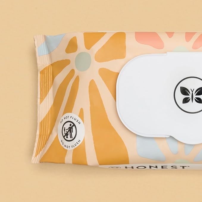 The Honest Company Clean Conscious Multi-Use Wipes | Hypoallergenic + Unscented for Sensitive Skin | Over 99% Water, Compostable, Plant Based, Baby Wipes | Sunburst, 864 Count