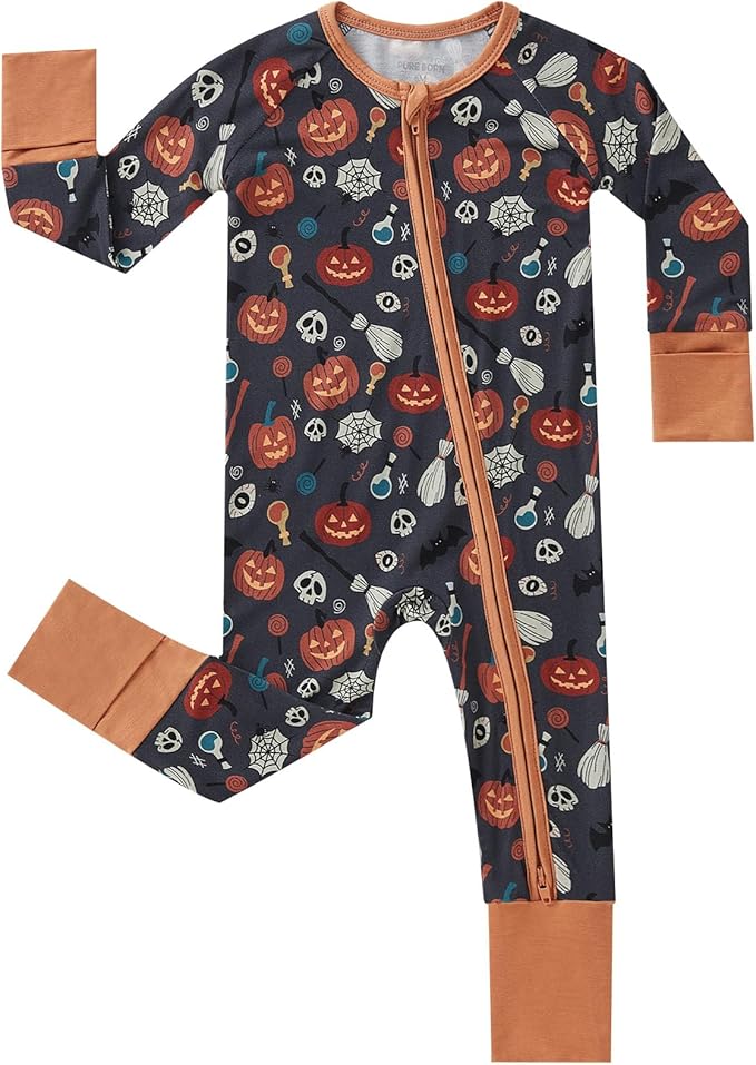 pureborn Baby Infant Boys Girls Sleeper Snug Fit Viscose from Bamboo Pajamas 0-24 Months