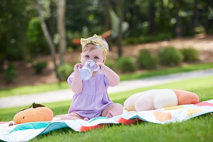 NUK Learner Cup, 10 Ounce, Tritan Gray Star – BPA Free, Spill Proof Sippy Cup