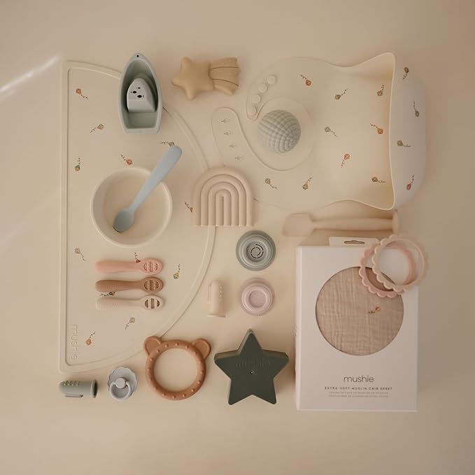 mushie Silicone Placemat for Kids | BPA-Free Non-Slip Design (Kites)