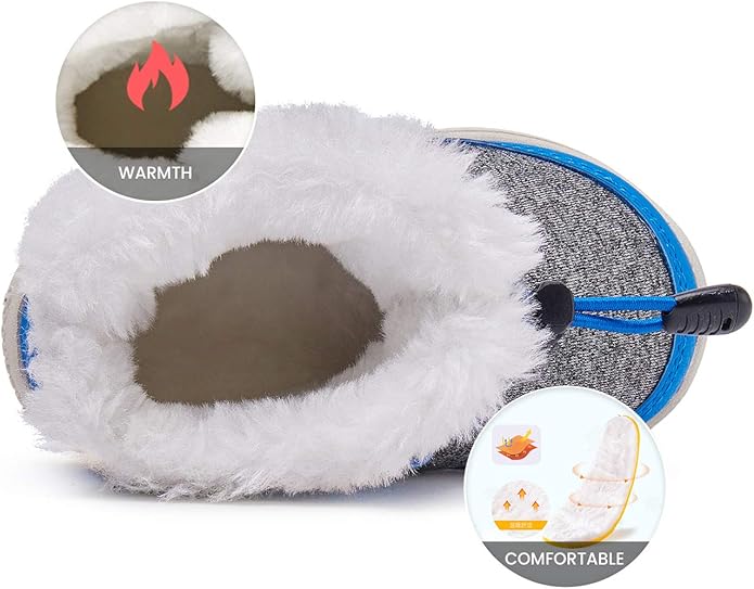 BMCiTYBM Toddler Baby Snow Boots Winter Shoes Boys Girls Cold Weather Baby Faux Fur Shoes
