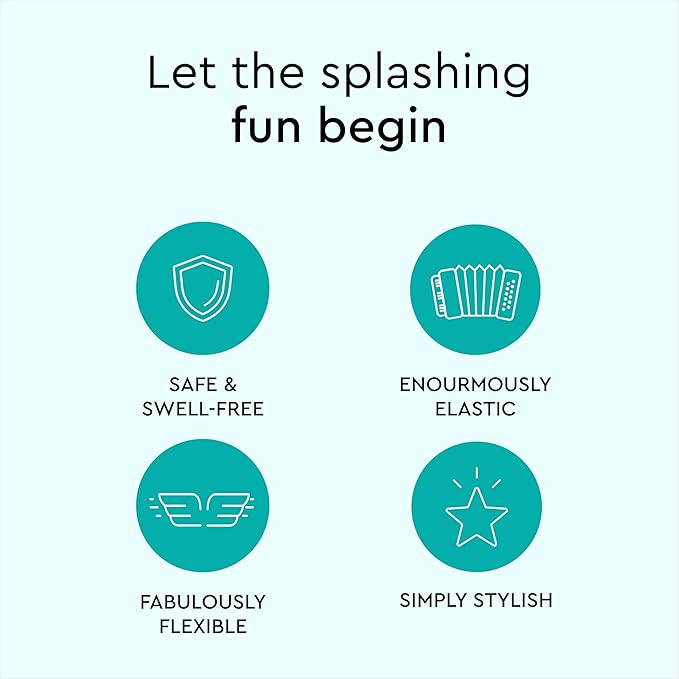 LILLYDOO Baby Swim Diapers - Size Small (13-24 lbs), Half-Monthly Supply (40 Count), Blue Whales Design, Skin-Friendly, Perfume- & Chlorine-Free, Hypoallergenic, Dermatologist Tested, Oeko-TEX®