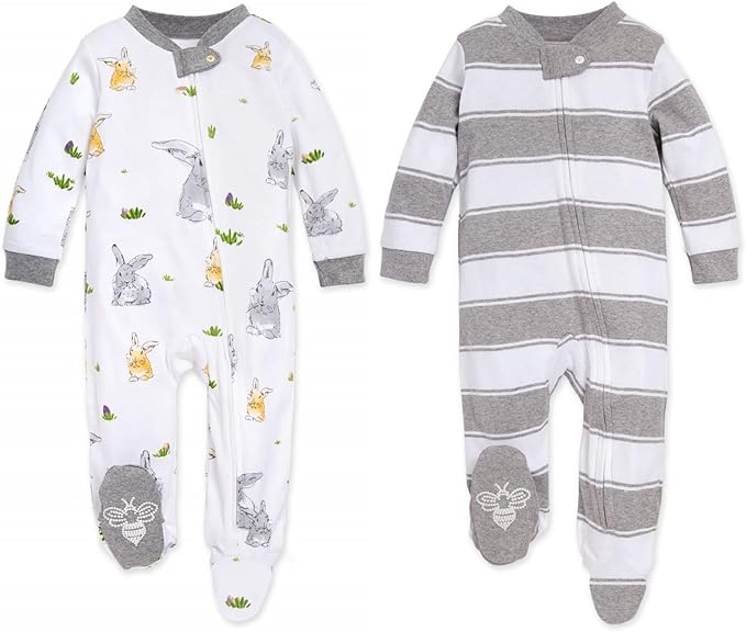 Burt’s Bees Baby Boys' One-Piece Sleep and Play 100% Organic Cotton PJs