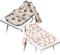 2-Pack Long Sleeve Baby Bib,Coverall Baby Bibs for Eating,Waterproof,Attaches to Highchair&Table,Ages 1 to 3 Years