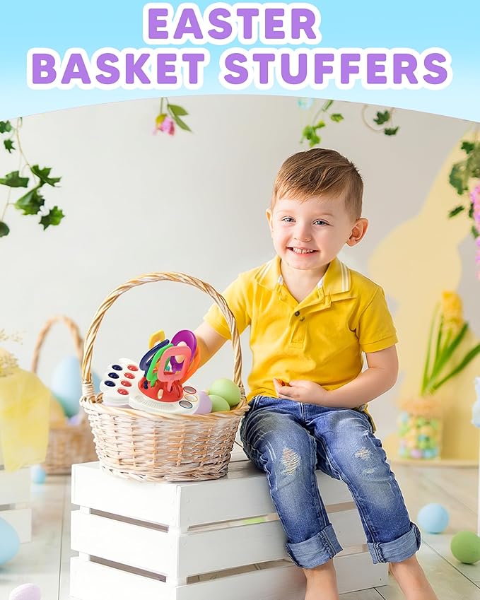 Tonberless Baby Sensory Montessori Toys for 6-12-18 Months, Toddler Teething Toy Birthday Gift Travel Toys for 1 2 3 Year Old Boy Girl Infant 8 9 10 Months Old