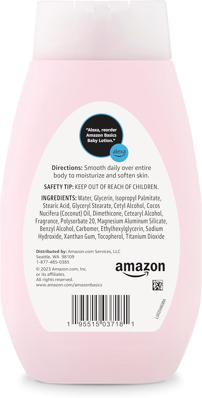 Amazon Basics Baby Lotion, Mild & Gentle, Lightly Scented, 13.6 Fl Oz (Pack of 1) (Previously Solimo)