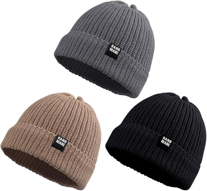 JANGANNSA Simple Knitted Baby Beanie Hip-Hop Boys Winter Hat Toddler Kids Bonnet for Girls 0-5Y