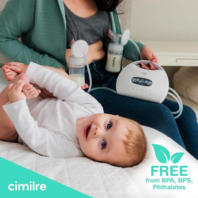 Cimilre 21MM Breast Milk Collection Kit, Double Pumping Breast Milk Collector Kit to Store Breast Milk, Includes Breast Shields, Valves, Backflow Protectors & Bottles