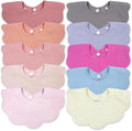 Baby Bibs Muslin Bibs for Baby Girl Boy for Drooling and Teething 10 Pack