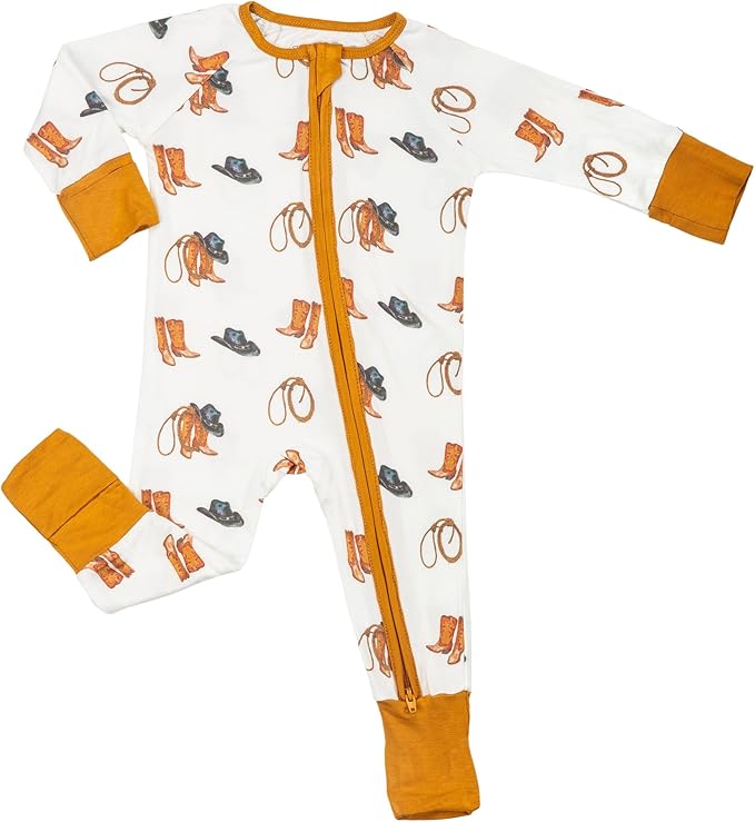 LollyBanks Baby Pajamas, 2-Way Zipper Romper, 95% Viscose Made from Bamboo and 5% Spandex, Baby Sleepers