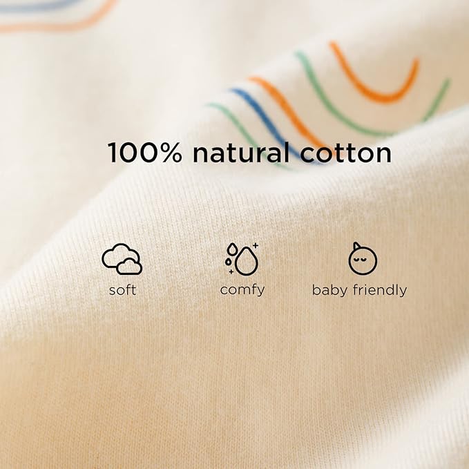 Duomiaomiao 0.5 TOG Toddler Sleep Sack 12-24 Months 100% Cotton Lightweight Baby Sleep Sack with Feet, Breathable Comfy Toddler Wearable Blanket
