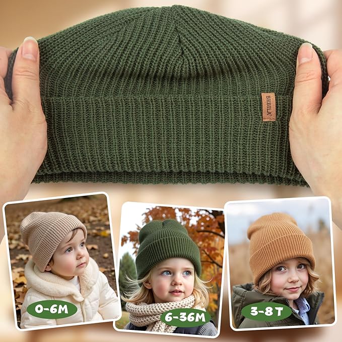 Bebila Baby Beanie Toddler Infant Winter Hats Knit Warm Caps for Boys Girls