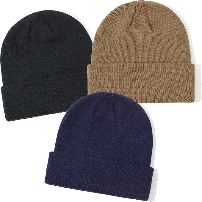 YMYDYFC Baby Beanie 3Pack Toddler Beanie Infant Knit Hat Baby Winter Hats for Boy Girl Winter Clothes Warm Knit Cap 0-6Years