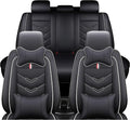 Leather Car Seat Covers Fit for LR Range Rover 2022-2025, 5 Seater Waterproof and Wear-Resistant Seat Cover Interior Accessories(Full Set with Pillow,Black&White)