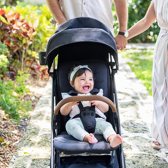 Joie Nutmeg Compact Stroller – Lightweight and Compact Stroller with One-Hand Fold (Evergreen)