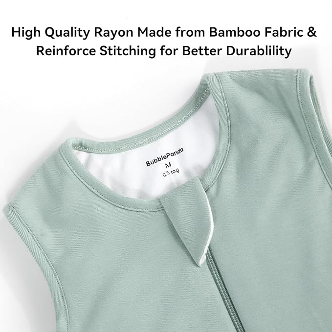 BubblePanda Rayon Made from Bamboo Toddler Sleep Sack with Feet 0.5 Tog Ultra Soft Toddler Sleeping Sack 3t-4t Baby Sleep Bag Walker Wearable Blanket with Legs 2-Way Zipper Lightweight