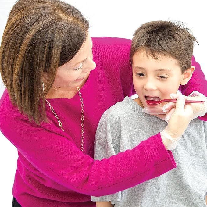 TalkTools Textured Magenta Spoons | Provides oral awareness during feeding | Encourages lip closure | Normalize acceptance of foods with a variety of textures - 6 Pack