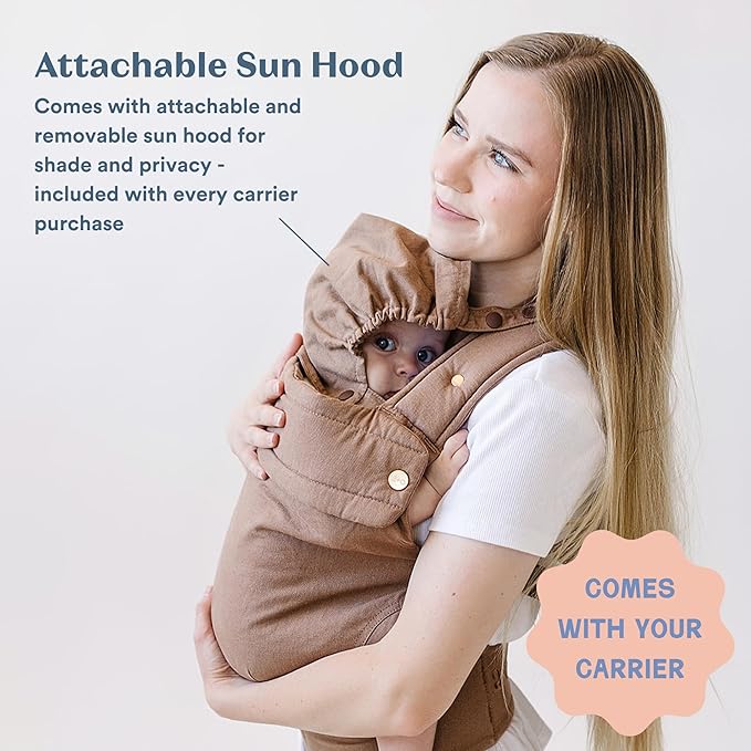 Ava & Oliver Essential Baby Carrier – Ergonomic, Hip-Healthy Soft Structured Carrier for Infants & Toddlers (7–35lbs) - Front and Back Carry, Breathable Fabric, Stylish & Lightweight (Denim)