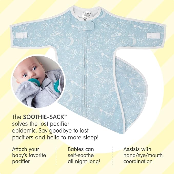 Woombie Soothing Sleep Sack, Baby Sleeper with Pacifier Holder